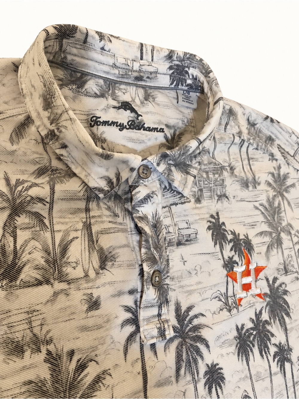 MLB Tommy Bahama Houston Astros Tropical-Print Polo – Men’s Large